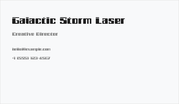 Galactic Storm Laser Business Card