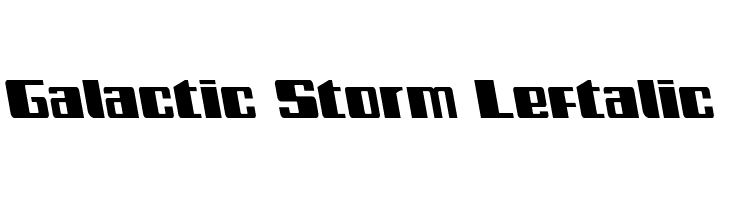 Galactic Storm Leftalic Font