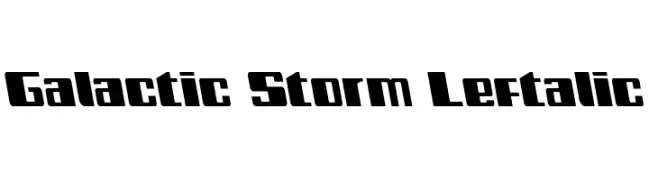 Galactic Storm Leftalic  Скачать бесплатные шрифты