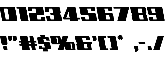 Galactic Storm Leftalic Font OTHER CHARS