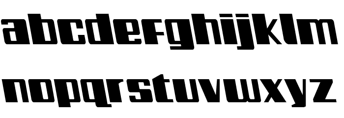 Galactic Storm Leftalic Font LOWERCASE
