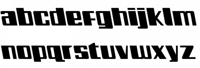 Galactic Storm Leftalic Schriftart Kleinbuchstaben