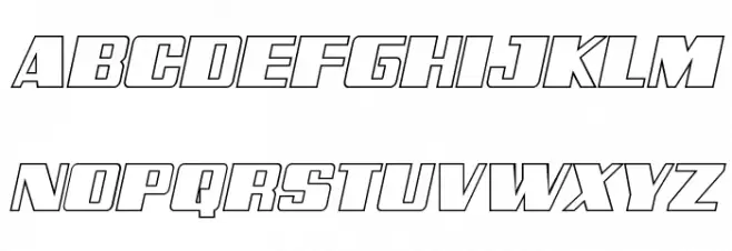 Galactic Storm Outline Italic Fuentes MAYÚSCULAS
