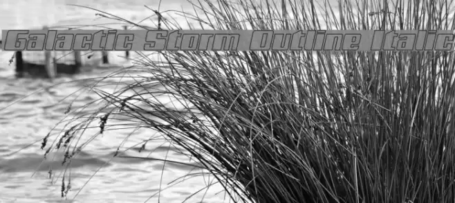 Galactic Storm Outline Italic  examples