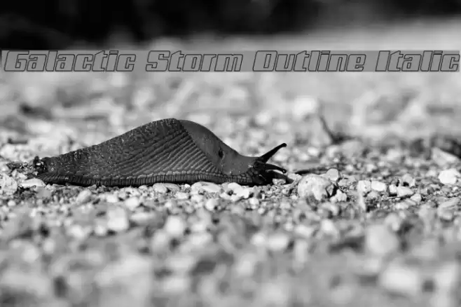 Galactic Storm Outline Italic  examples