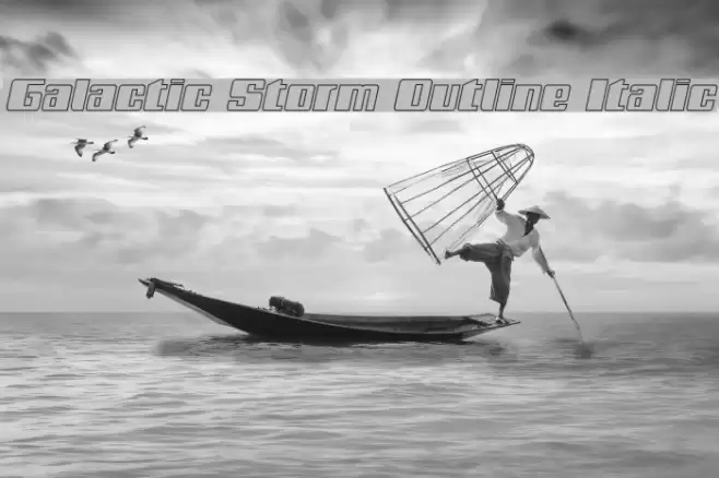 Galactic Storm Outline Italic  examples