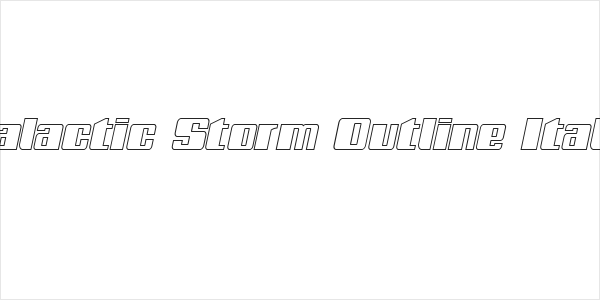 Galactic Storm Outline Italic Logo