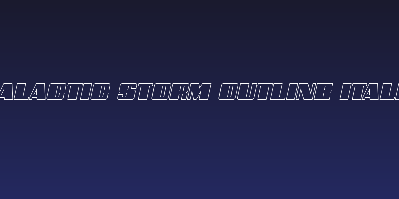 Galactic Storm Outline Italic Social Header