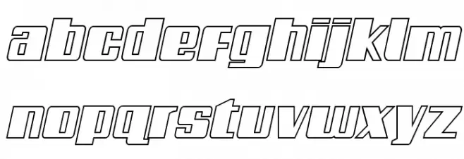 Galactic Storm Outline Italic Fuentes MINÚSCULAS