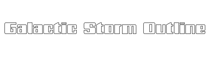 Galactic Storm Outline  नि: शुल्क फ़ॉन्ट्स डाउनलोड
