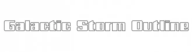 Galactic Storm Outline  Frei Schriftart Herunterladen