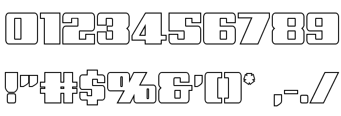 Galactic Storm Outline Font OTHER CHARS