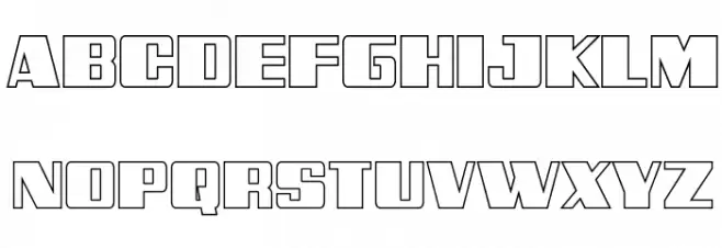 Galactic Storm Outline フォント 大文字