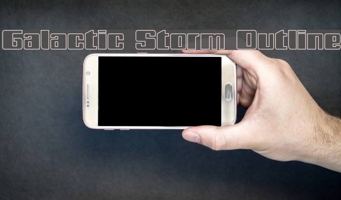 Galactic Storm Outline Font examples
