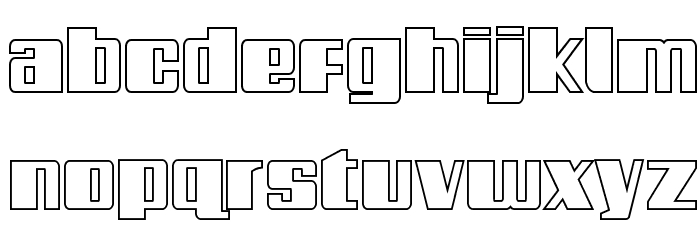 Galactic Storm Outline Font LOWERCASE