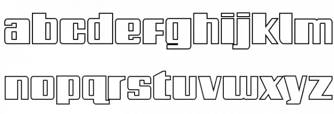 Galactic Storm Outline Caratteri MINUSCOLO