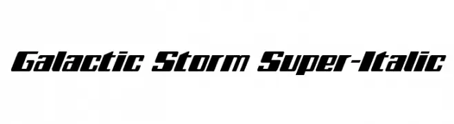 Galactic Storm Super-Italic  Fuentes Gratis Descargar