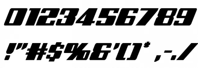 Galactic Storm Super-Italic Font OTHER CHARS