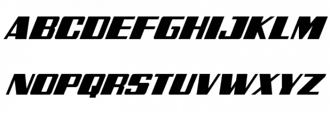 Galactic Storm Super-Italic Polices MAJUSCULES