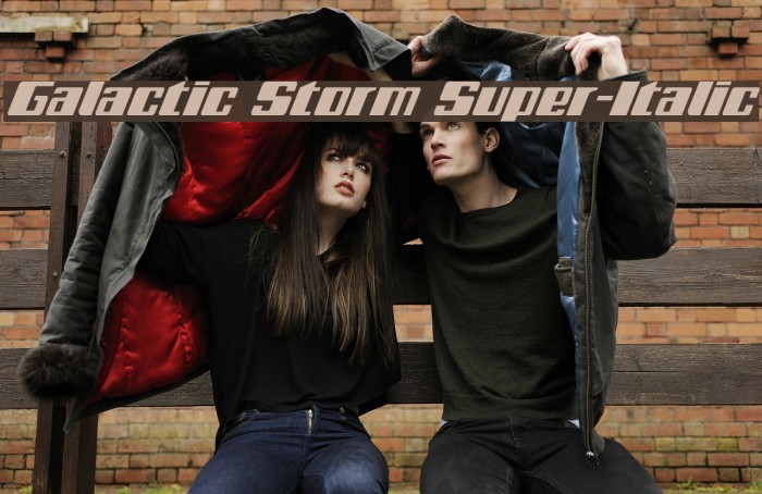 Galactic Storm Super-Italic Font examples