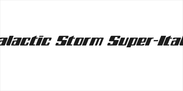 Galactic Storm Super-Italic Logo
