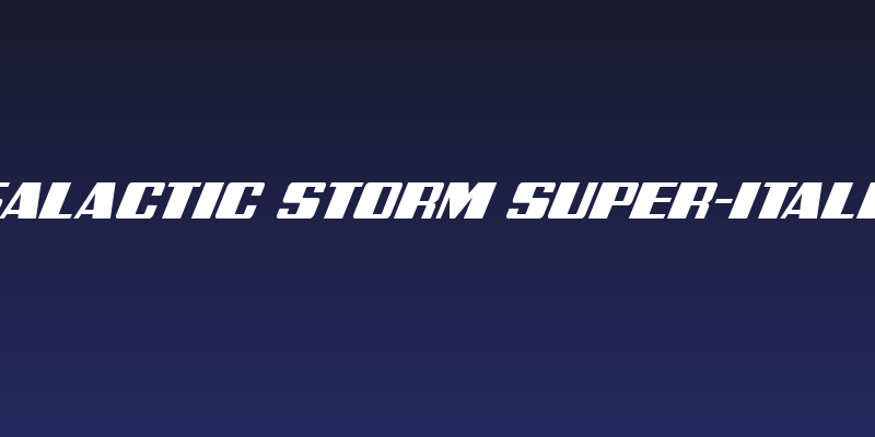 Galactic Storm Super-Italic Social Header