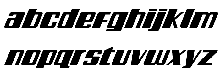 Galactic Storm Super-Italic Font LOWERCASE