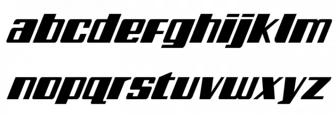 Galactic Storm Super-Italic फ़ॉन्ट लोअरकेस