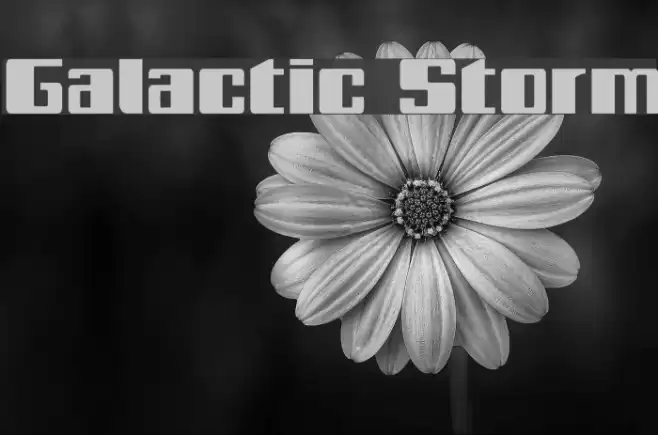 Galactic Storm Font examples