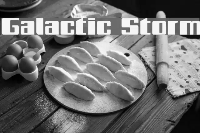 Galactic Storm Font examples