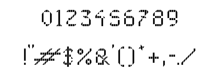 Galactica S Big Stripes Font OTHER CHARS