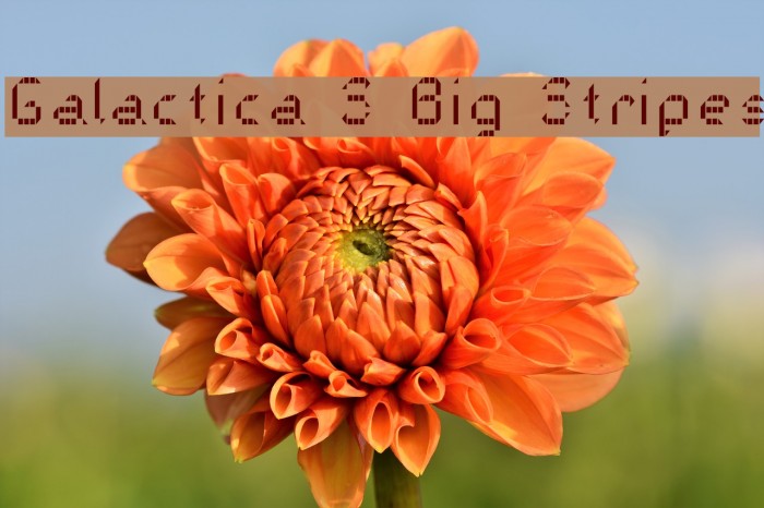 Galactica S Big Stripes Font examples