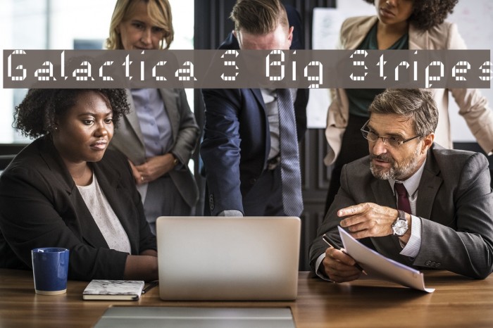 Galactica S Big Stripes Font examples