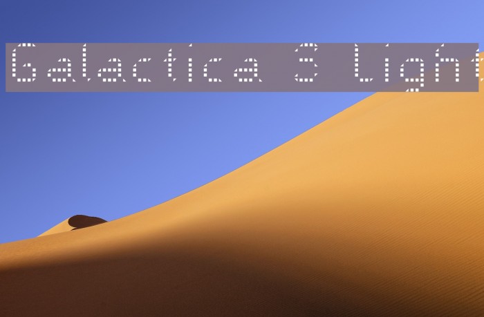 Galactica S Light Font examples