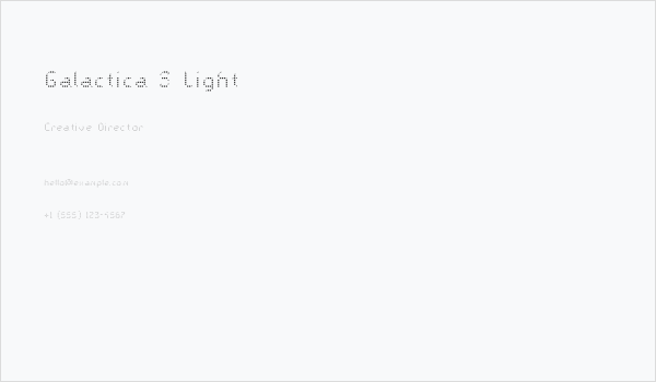 Galactica S Light Business Card