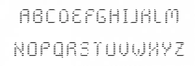 Galactica S Regular V. Striped Font Litere mari