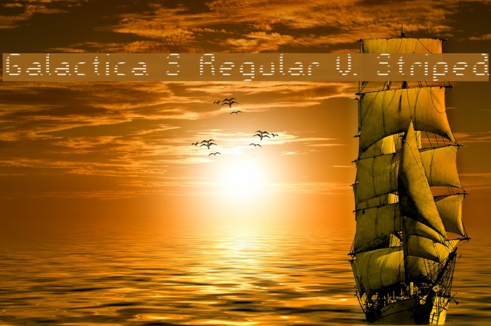 Galactica S Regular V. Striped Font examples