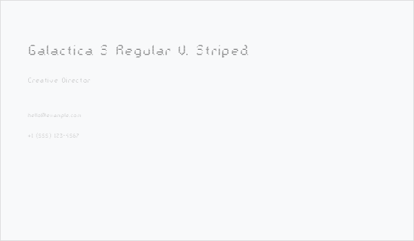 Galactica S Regular V. Striped Business Card