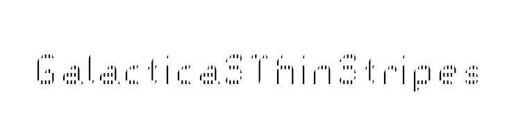 Galactica S Thin Stripes Font