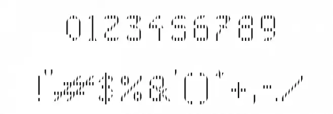 Galactica S Thin Stripes Font OTHER CHARS