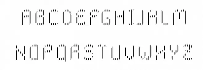 Galactica S Thin Stripes Schriftart Groß