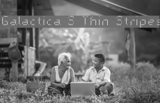 Galactica S Thin Stripes Font examples