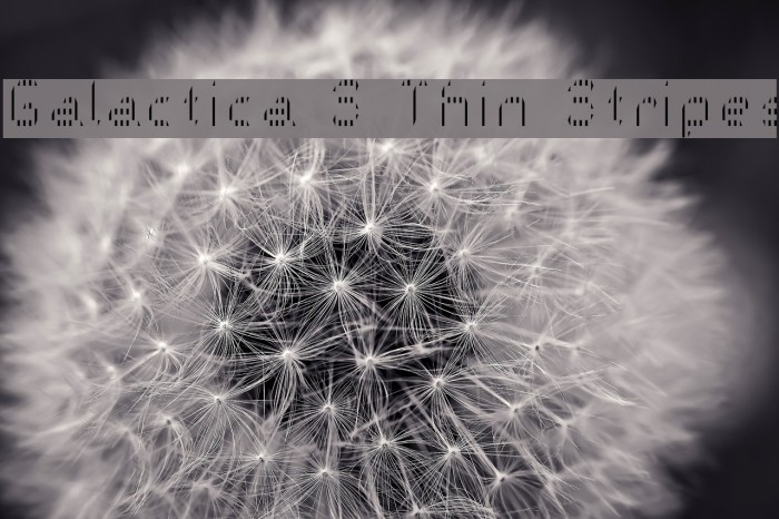 Galactica S Thin Stripes Font examples