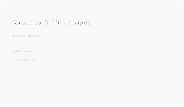 Galactica S Thin Stripes Business Card