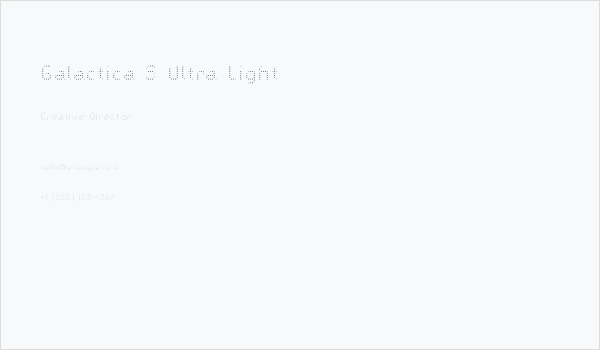 Galactica S Ultra Light Business Card