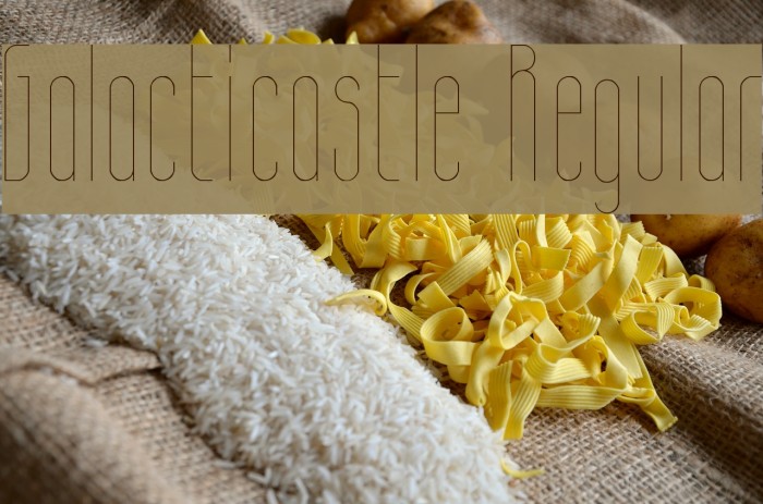 Galacticastle Regular Font examples