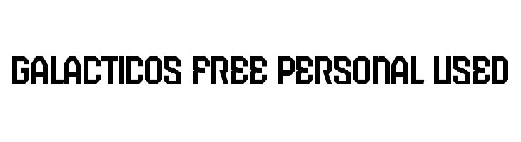 Galacticos Free Personal Used  免费字体下载