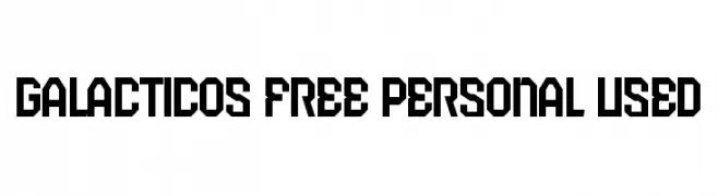 Galacticos Free Personal Used  Free Fonts Download