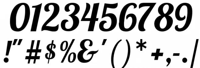 Galada Regular Font OTHER CHARS