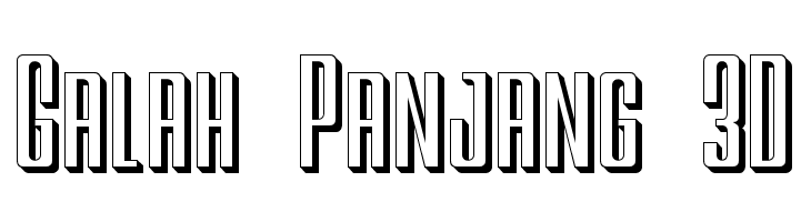 Galah Panjang 3D Font